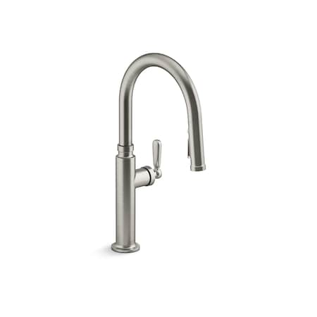 Kohler Pull-Down Kitchen Faucet With Three-Function Sprayhead in Vibrant Stainless K-28358-VS
